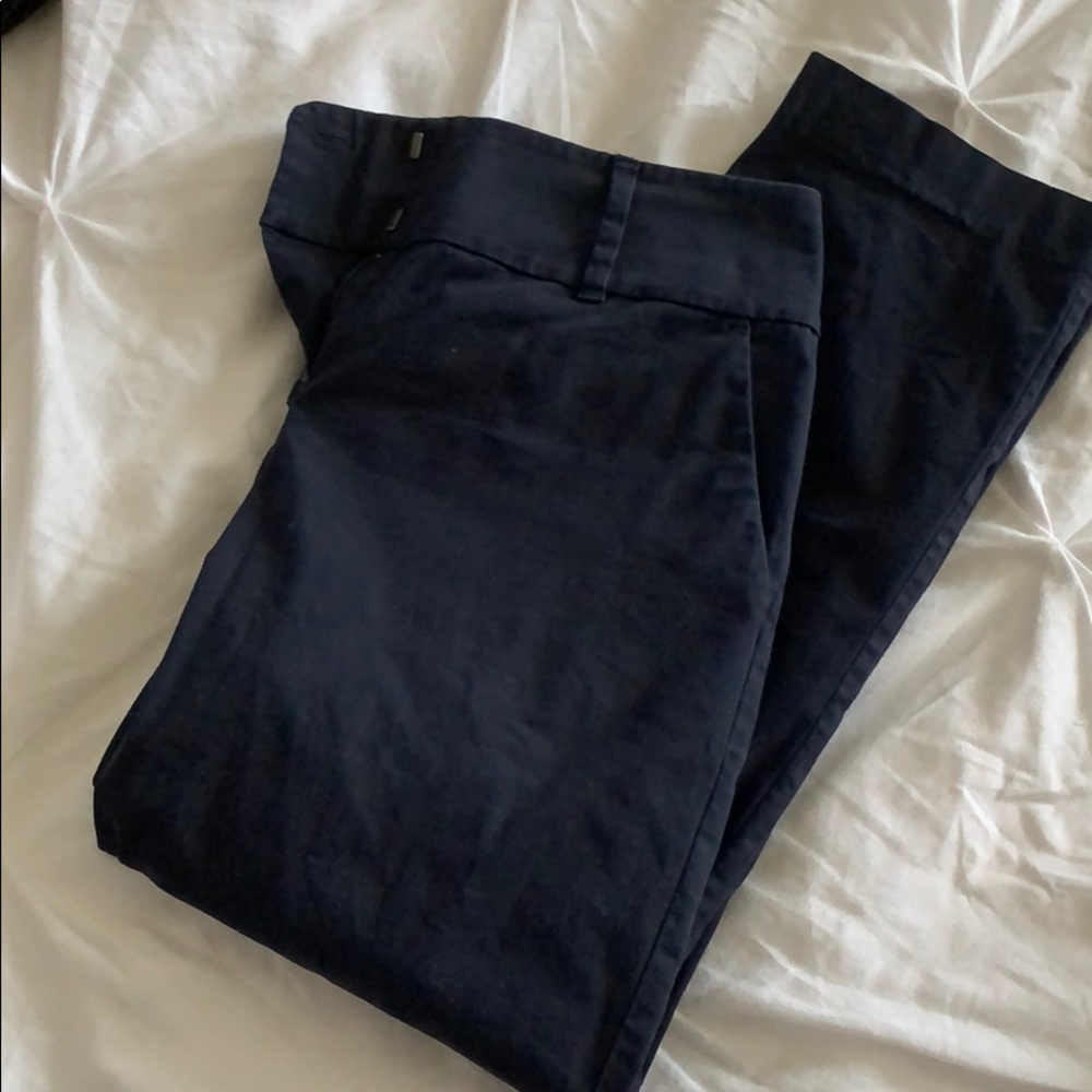 Navy ankle crops